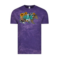 Cloud Purple mama bear sunflowers leopard cowhide mother's day Vintage Tee - Jasminsmagicworld
