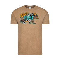 Vintage Coffee mama bear sunflowers leopard cowhide mother's day Vintage Tee - Jasminsmagicworld