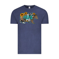 Mama Bear Sunflowers Leopard Cowhide Mother's Day Vintage Tee | Teevron