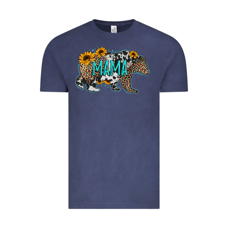 Mama Bear Sunflowers Leopard Cowhide Mother's Day Vintage Tee by Jasminsmagicworld | Teevron