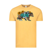 Vintage Mustard mama bear sunflowers leopard cowhide mother's day Vintage Tee - Jasminsmagicworld
