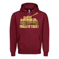 Burgundy panzer vi tiger i tank gift ww2 german army tanks Zipper Hoodie - Craftify
