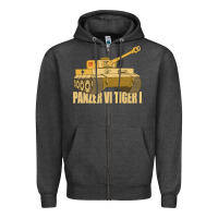 Charcoal Heather panzer vi tiger i tank gift ww2 german army tanks Zipper Hoodie - Craftify