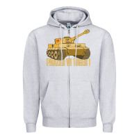 Heather Grey panzer vi tiger i tank gift ww2 german army tanks Zipper Hoodie - Craftify
