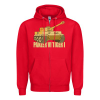 Panzer Vi Tiger I Tank Gift Ww2 German Army Tanks Zipper Hoodie | Teevron