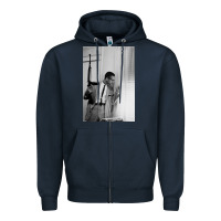 Navy malcolm x Zipper Hoodie - Craftify