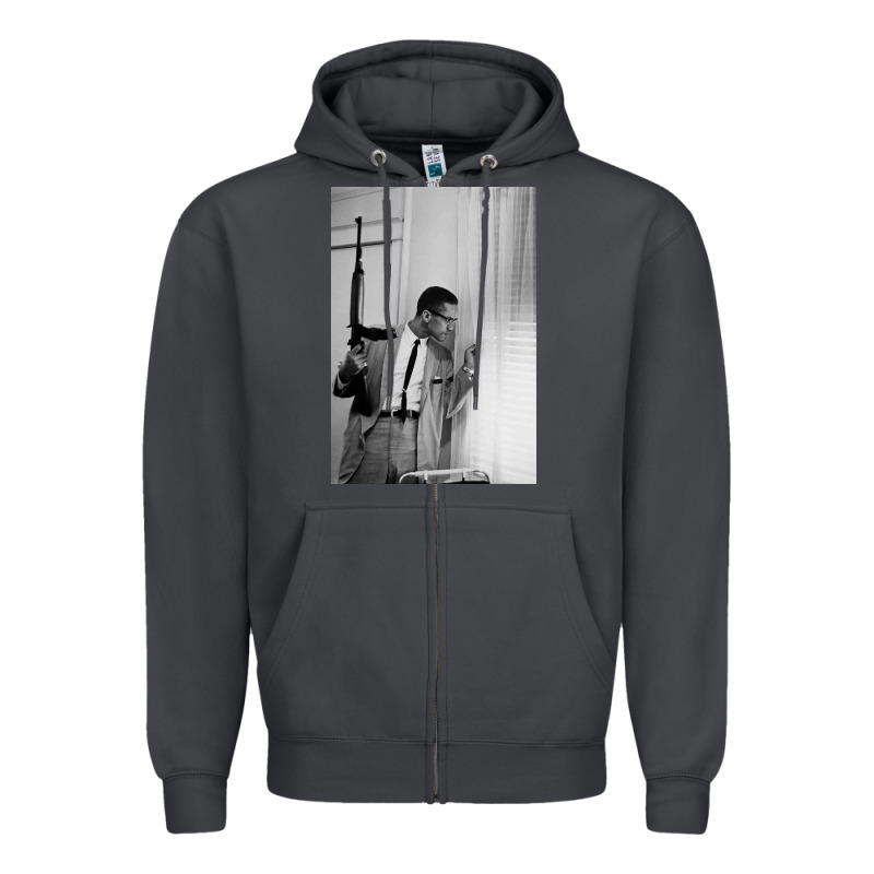 Malcolm X Zipper Hoodie by Craftify | Teevron