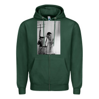 Sports Green malcolm x Zipper Hoodie - Craftify