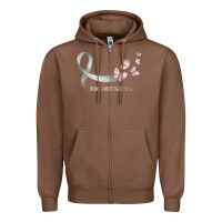 Chestnut pretty white ribbon support lung cancer awareness t shirt Zipper Hoodie - Craftify
