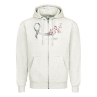 Oatmeal Heather pretty white ribbon support lung cancer awareness t shirt Zipper Hoodie - Craftify