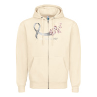 Sandshell pretty white ribbon support lung cancer awareness t shirt Zipper Hoodie - Craftify