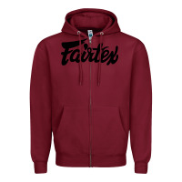 Burgundy Fairtex Combat Sport Style Black Zipper Hoodie - Craftify