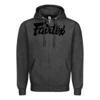 Charcoal Heather Fairtex Combat Sport Style Black Zipper Hoodie - Craftify