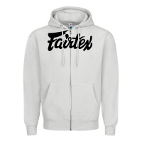 Dove Grey Fairtex Combat Sport Style Black Zipper Hoodie - Craftify