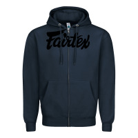 Navy Fairtex Combat Sport Style Black Zipper Hoodie - Craftify