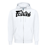 White Fairtex Combat Sport Style Black Zipper Hoodie - Craftify