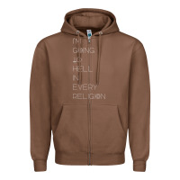 Chestnut i'm  going to  hell in  every  religion Zipper Hoodie - Craftify