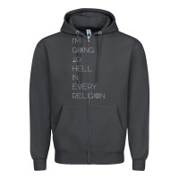 Smoke i'm  going to  hell in  every  religion Zipper Hoodie - Craftify