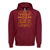 Burgundy vintage 1946 the man myth legend 77 year old birthday gifts Zipper Hoodie - trangStudio
