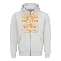 Dove Grey vintage 1946 the man myth legend 77 year old birthday gifts Zipper Hoodie - trangStudio