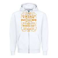 White vintage 1946 the man myth legend 77 year old birthday gifts Zipper Hoodie - trangStudio
