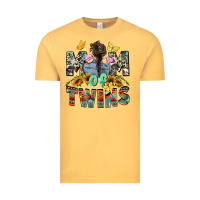 Vintage Mustard mom of twins girls mother's day Vintage Tee - CowGirlArtShop