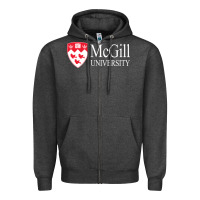 Charcoal Heather mcgill university Zipper Hoodie - Craftify
