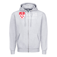 Heather Grey mcgill university Zipper Hoodie - Craftify