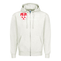 Oatmeal Heather mcgill university Zipper Hoodie - Craftify