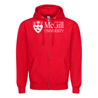 Red mcgill university Zipper Hoodie - Craftify
