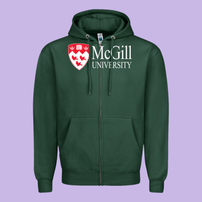 Mcgill University Zipper Hoodie Designed By Craftify