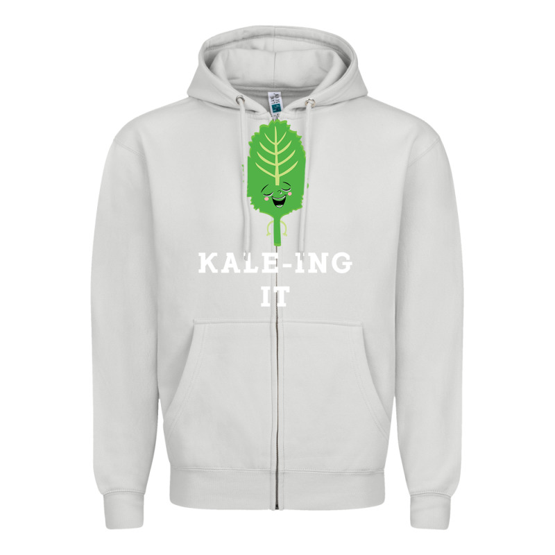 Kaleing It Kale Art For Vegans Vegetarians Zipper Hoodie by Craftify | Teevron