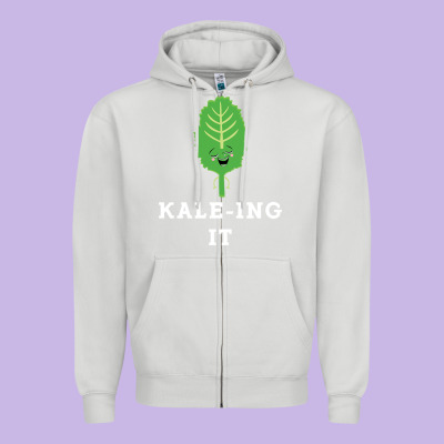 Kaleing It Kale Art For Vegans Vegetarians Zipper Hoodie Designed By Craftify