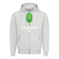 Dove Grey kaleing it kale art for vegans vegetarians Zipper Hoodie - Craftify