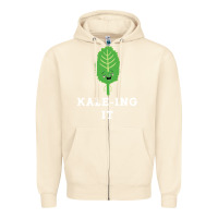 Sandshell kaleing it kale art for vegans vegetarians Zipper Hoodie - Craftify