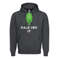 Smoke kaleing it kale art for vegans vegetarians Zipper Hoodie - Craftify