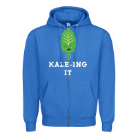 True Royal kaleing it kale art for vegans vegetarians Zipper Hoodie - Craftify