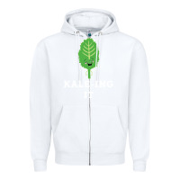 White kaleing it kale art for vegans vegetarians Zipper Hoodie - Craftify