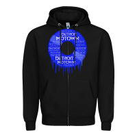Black detroit motown record t shirt motown record t shirt Zipper Hoodie - Craftify