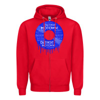 Red detroit motown record t shirt motown record t shirt Zipper Hoodie - Craftify