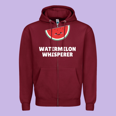 Watermelon T  Shirt Watermelon Whisperer T  Shirt Zipper Hoodie Designed By Craftify