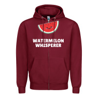 Burgundy watermelon t  shirt watermelon whisperer t  shirt Zipper Hoodie - Craftify