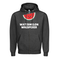 Charcoal Heather watermelon t  shirt watermelon whisperer t  shirt Zipper Hoodie - Craftify