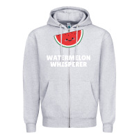 Heather Grey watermelon t  shirt watermelon whisperer t  shirt Zipper Hoodie - Craftify