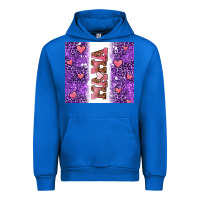 Cobalt purple leopard pink mama hearts Urban Hoodie - AdoDesignShop