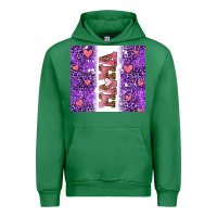 Emerald purple leopard pink mama hearts Urban Hoodie - AdoDesignShop