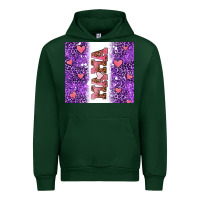 Forest Green purple leopard pink mama hearts Urban Hoodie - AdoDesignShop