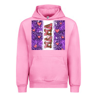 Fuchsia Pink purple leopard pink mama hearts Urban Hoodie - AdoDesignShop