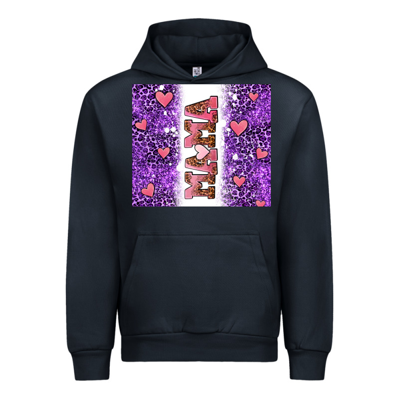 Purple Leopard Pink Mama Hearts Urban Hoodie by AdoDesignShop | Teevron