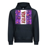 Navy purple leopard pink mama hearts Urban Hoodie - AdoDesignShop